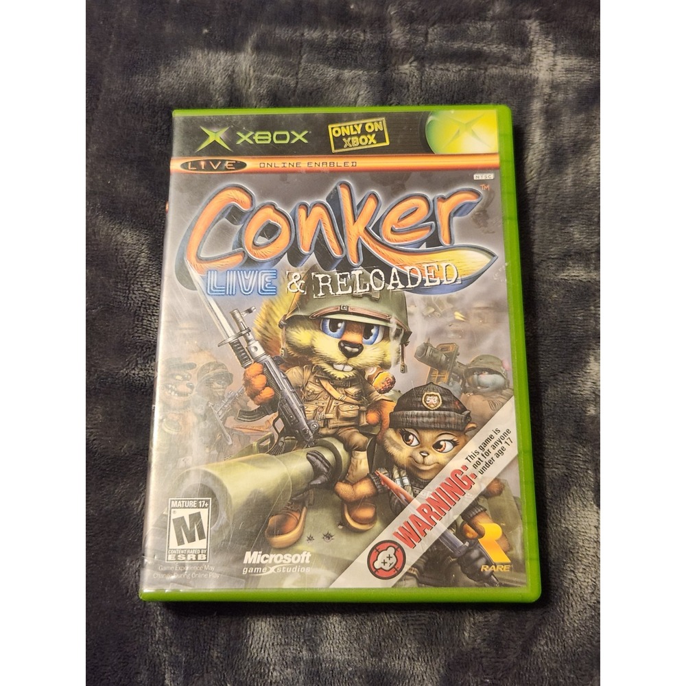 Conker Live & Reloaded Microsoft Xbox Original Game Complete CIB